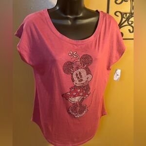 Disney Parks Minnie Rhinestone Top Small